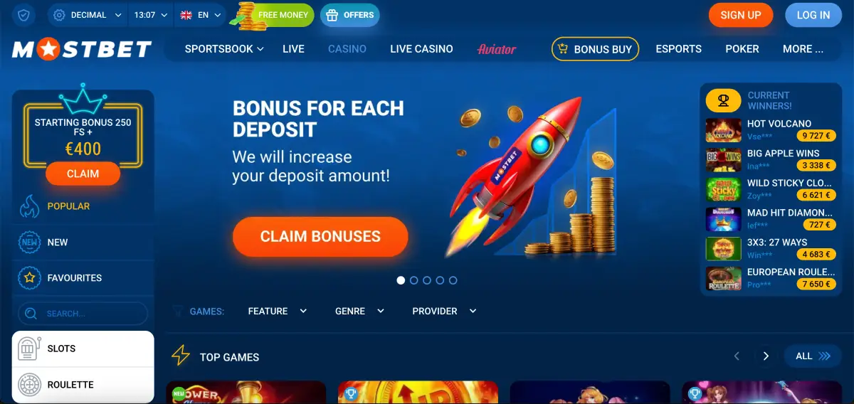 Difficulty levels selection screen in Chicken Road at Mostbet