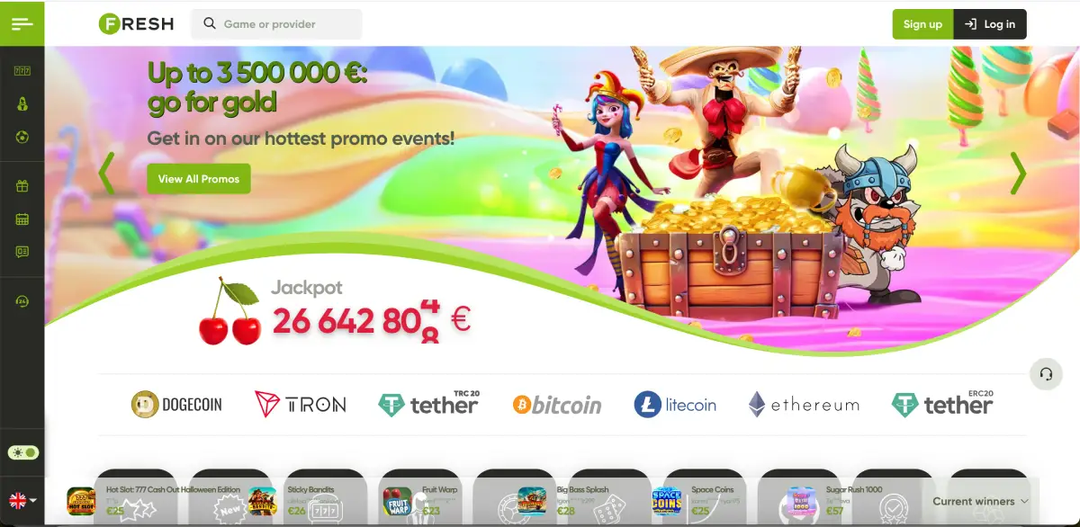 Difficulty level selection screen in Chicken Road at Fresh casino Difficulty level selection screen in Chicken Road at Fresh casino