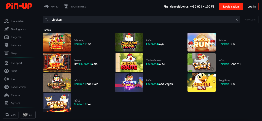 Pin Up crash Games category featuring Chicken Road Pin Up crash Games category featuring Chicken Road