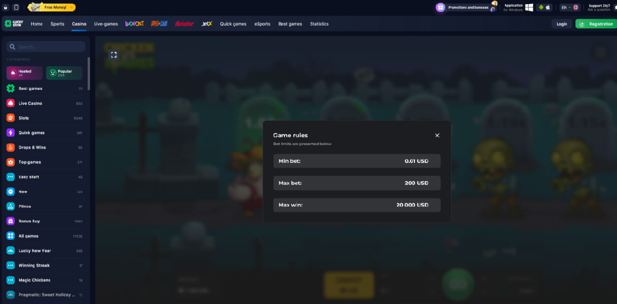 Game characteristics overview Game characteristics overview