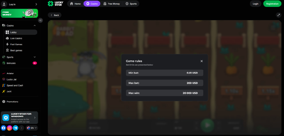 Short-step strategy example with early cashout in Rabbit Road Short-step strategy example with early cashout in Rabbit Road