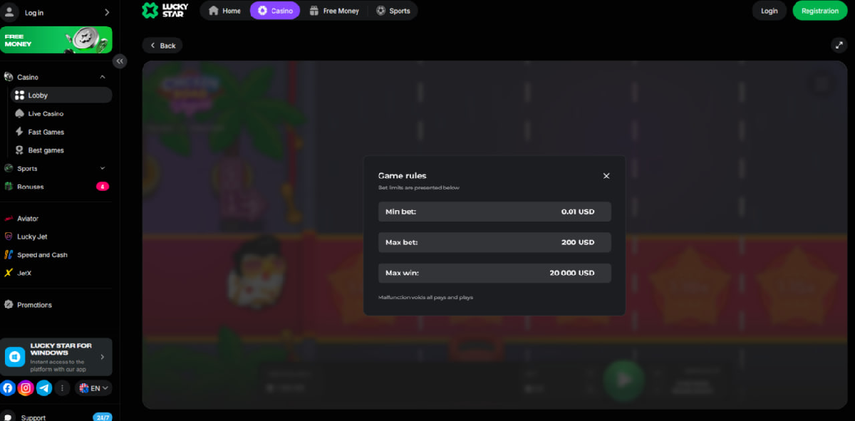 Chicken Road Vegas crash game interface showing cashout and risk levels