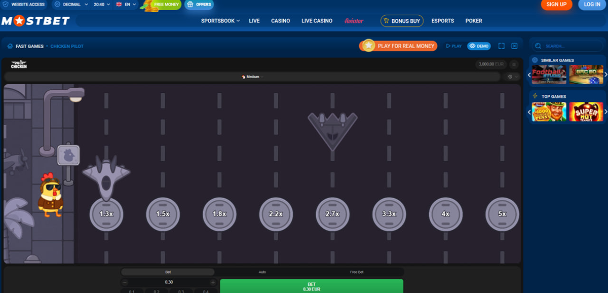 Pilot Chicken game characteristics and technical parameters overview Pilot Chicken game characteristics and technical parameters overview